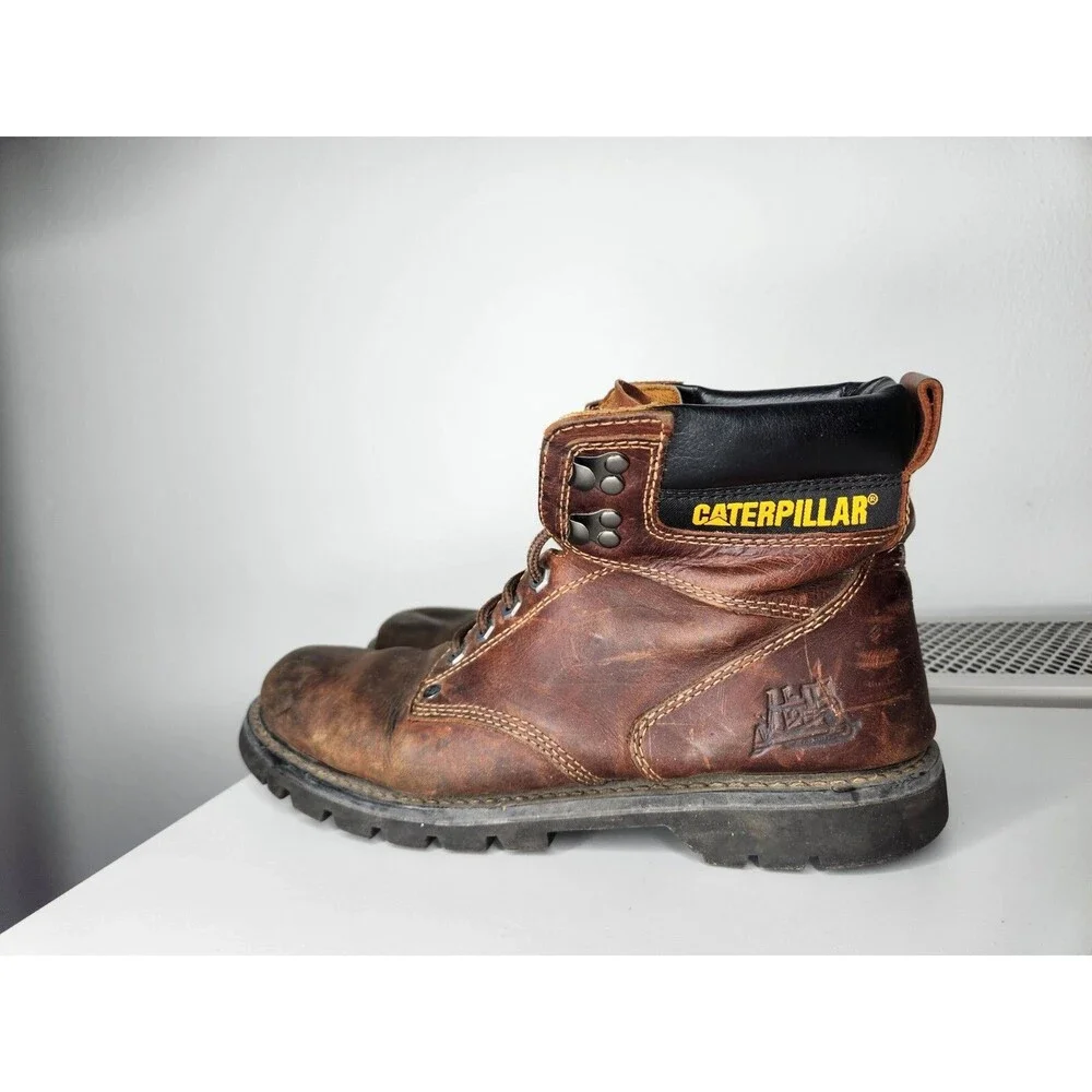 CAT Caterpillar WORK BOOTS SIZE 12 MEN Walking Machines OIL RESISTANT